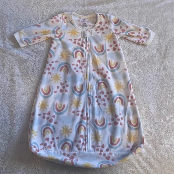 Robe Bébé Fille Carter's Taille 3 Mois - Motif Arc-en-ciel, 100% Coton, Manches Courtes, Neuf Avec étiquettes